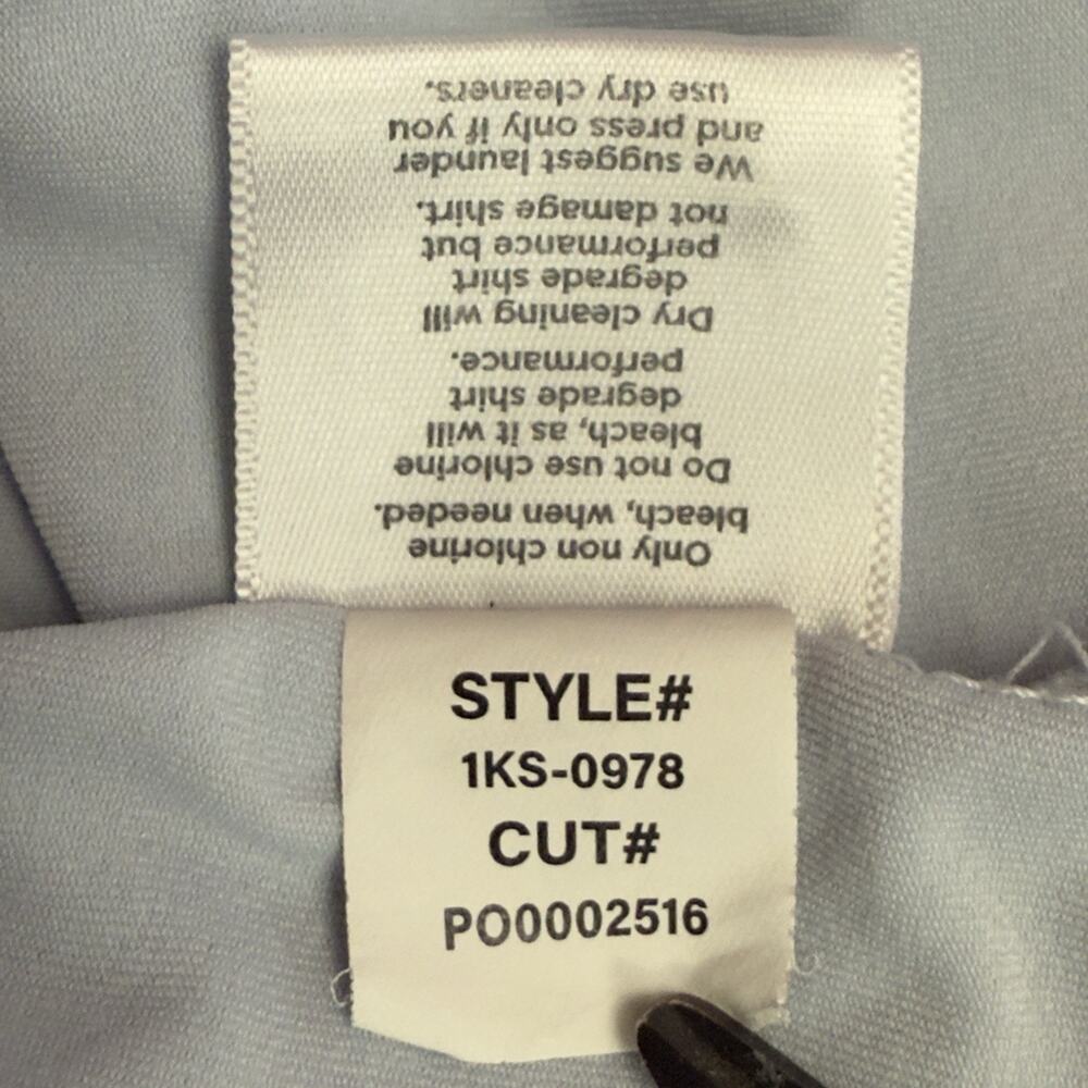 Mizzen Main Polo Shirt Mens Large Classic Performance Stretch Light Blue - Picture 9 of 10